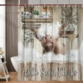 thumbnail image 3 of Uokiuki Farmhouse Brown Vintage Cow Shower Curtain, 3 of 3