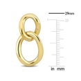 thumbnail image 2 of 10K Yellow Gold Oval Double Link Earrings, 2 of 3