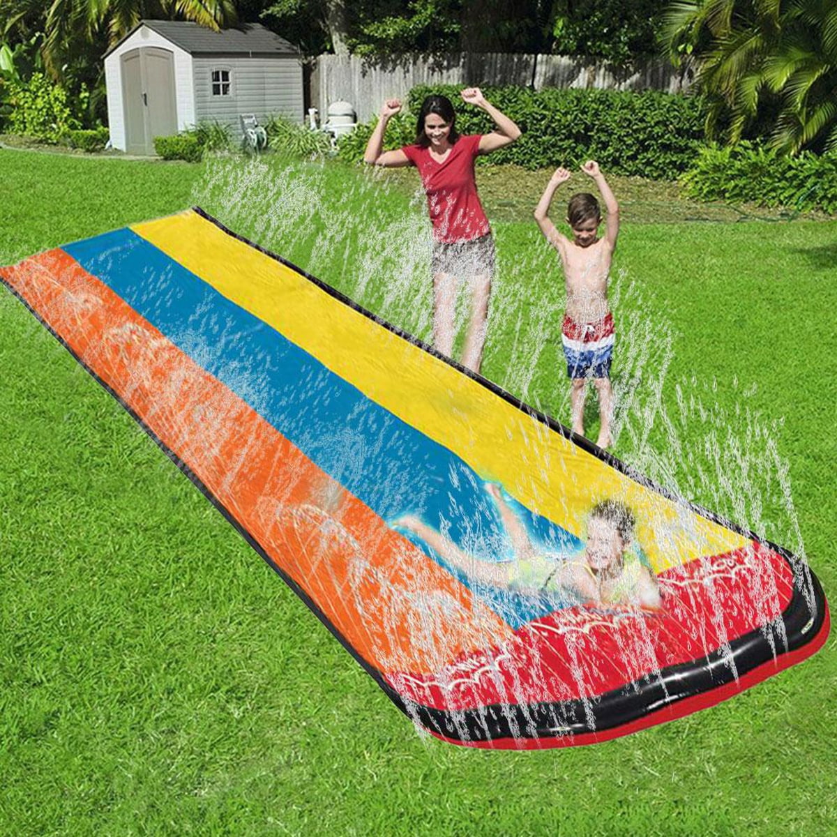 slip and slide water mats
