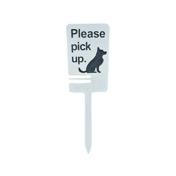 Dog Poop Sign With Bag Holder - Funny Warning Insert to Promote Clean Yards - I Saw It Dog Poop Sign Encourages Responsibility for Pet Waste Management
