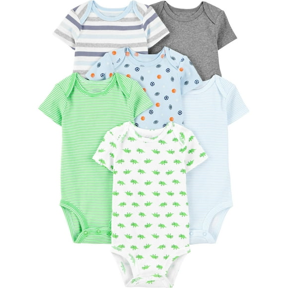 Body Simple Joys by Carter's Baby Boys de manga corta para niños, 6 unidades
