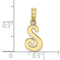thumbnail image 3 of FJC Finejewelers 10k Yellow Gold S Script Initial Charm, 3 of 6