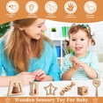 thumbnail image 2 of Sonajeros de madera MLYEY para bebés, 7 piezas, juguetes Montessori de 7 a 24 meses, 2 of 7