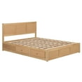 Euroco Queen Size Lift Up Storage Bed, Wood Platform Bed Frame with 2