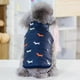 thumbnail image 1 of Abrigo de invierno para perros pequeños, chaqueta cálida para perros, traje para cachorros, abrigo para perros, ropa para perros chihuahuas y shih tzu, talla M, azul marino, 1 of 5