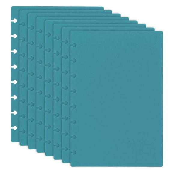 Uxcell 4 Pair Discbound Notebook Cover, 5.75" x 8.74" Junior Size PP Disc Planner Cover, Blue