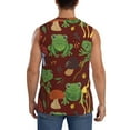 thumbnail image 4 of Fotbe Men's Frogs and Mushrooms Print Men's Sleeveless Muscle Tank Tops Casual T-Shirts for Gym Workout Beach-Large, 4 of 8
