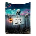 thumbnail image 2 of Honmine Halloween Printed Blanket, Soft Flannel Throw Blanket for Lounge, Cozy Seasonal Fleece Blanket for Couch, Sofa, Office Break, 2 of 5