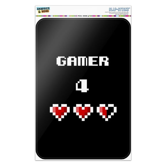 Gamer 4 Life for Pixel Hearts Geek Home Business Office Sign