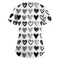 thumbnail image 3 of LSLJS Women's Fashion Short Sleeve V-Neck Tops Working Uniform Printing Pocket Blouse Tops, Womens Plus Scrubs, 3 of 3