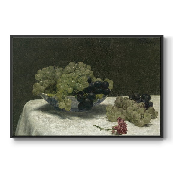 Vintage Botanical Print-LXXXIV By Wexford Home Framed in Black Wood Gallery Wrapped Canvas 17 in. x 25 in.