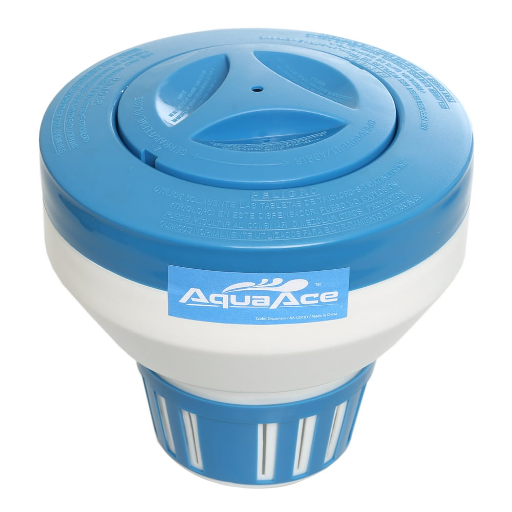 AquaAce Floating Pool Chlorine Dispenser, Premium Floater Classic