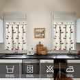 thumbnail image 4 of Kitchen Curtains 36 Inch Short - 3 Panel Set Cherry Print, Rod Pocket Window Curtains 100% Polyester, Sweet Fruit Valance for Farmhouse, Cafe, Living Room, Bedroom, Easy Wash, 4 of 6