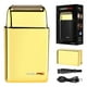 thumbnail image 1 of Afeitadora de láminas HIENA PRO para hombre, recortadora de láminas eléctrica doble, afeitadora eléctrica profesional, afeitadora apurada, inalámbrica, recargable con USB, dorada, 1 of 5