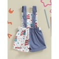 thumbnail image 4 of 4th of July Toddler Baby Girl Boy One Piece Outfit American Flag Overalls Romper Sleeveless Suspender Shorts Jumpsuit with Pocket, 4 of 7