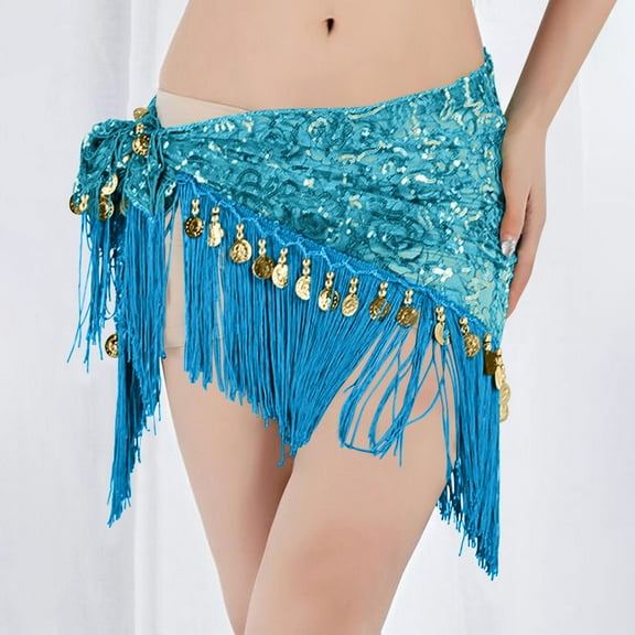 Qulqfy Womens Skirts Sequin Blue Flowy Mini Fall Fringe Mermaid Dance Short Skirt Skirts for Women