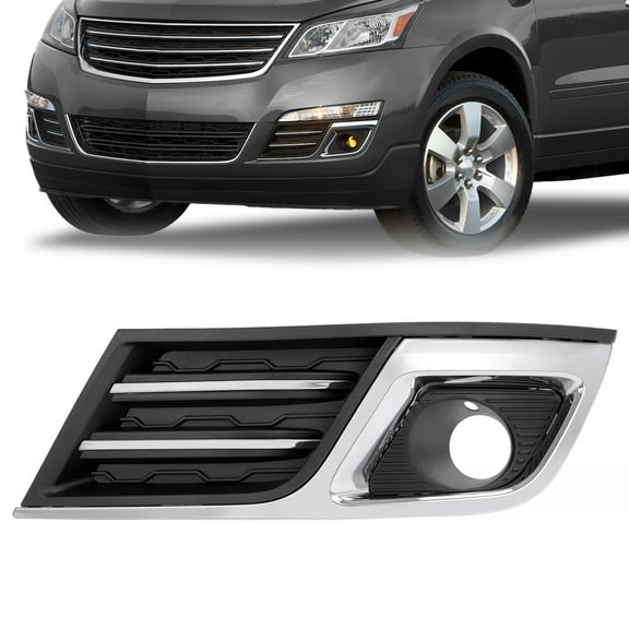 KOJEM Left Fog Light Trim Fit for 2013-2017 Chevrolet Traverse LTZ Driver Side,LH,Fog Light Bezel