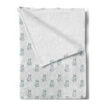thumbnail image 2 of Northwoods Soft Flannel Fleece Blanket, Simple Pattern with Meadow Herbs and Seasonings Country Life Inspired, Cozy Plush for Indoor and Outdoor Use, 50" x 60", Pale Grey Night Blue, by Ambesonne, 2 of 5