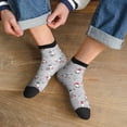 thumbnail image 3 of Naloa Santa with Gifts Ankle Socks for Women Non Slip Socks No Show Socks Classic Low Cut Casual Socks Casual Socks, 3 of 7