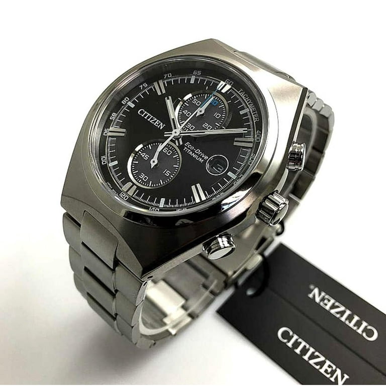 Citizen Super Titanium Chronograph Eco-Drive Black Dial