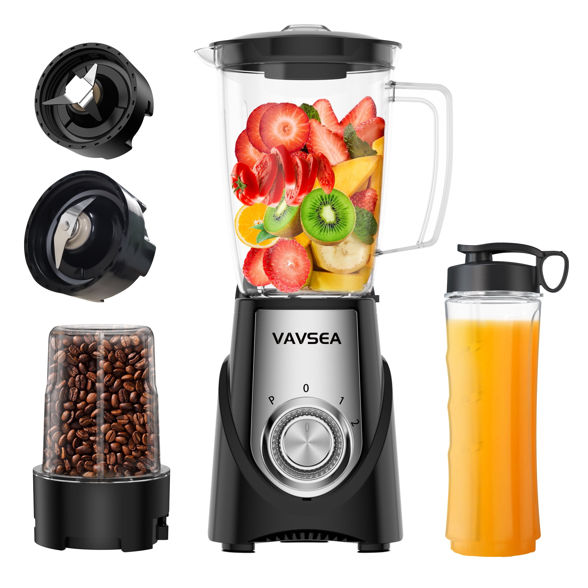 VAVSEA 1000W Smoothie Bullet Blender for Shakes and Smoothies, 3 IN1 Kitchen Personal Blenders and Grinder Combo for Protein Drinks, BPA-Free, 2 Speeds & Pulse