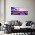 thumbnail image 4 of ZHONGYUTONG Lavender Field Wall Art Purple Flower Canvas Sunset Scenery Picture Floral Painting for Living Room Decor Framed (12.00" x 24.00"), 4 of 5