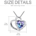 thumbnail image 2 of SOULMEET 925 Sterling Silver I Love You Mom Heart Necklace with Austrian Crystals Gifts for Women Friends Mom, 2 of 7