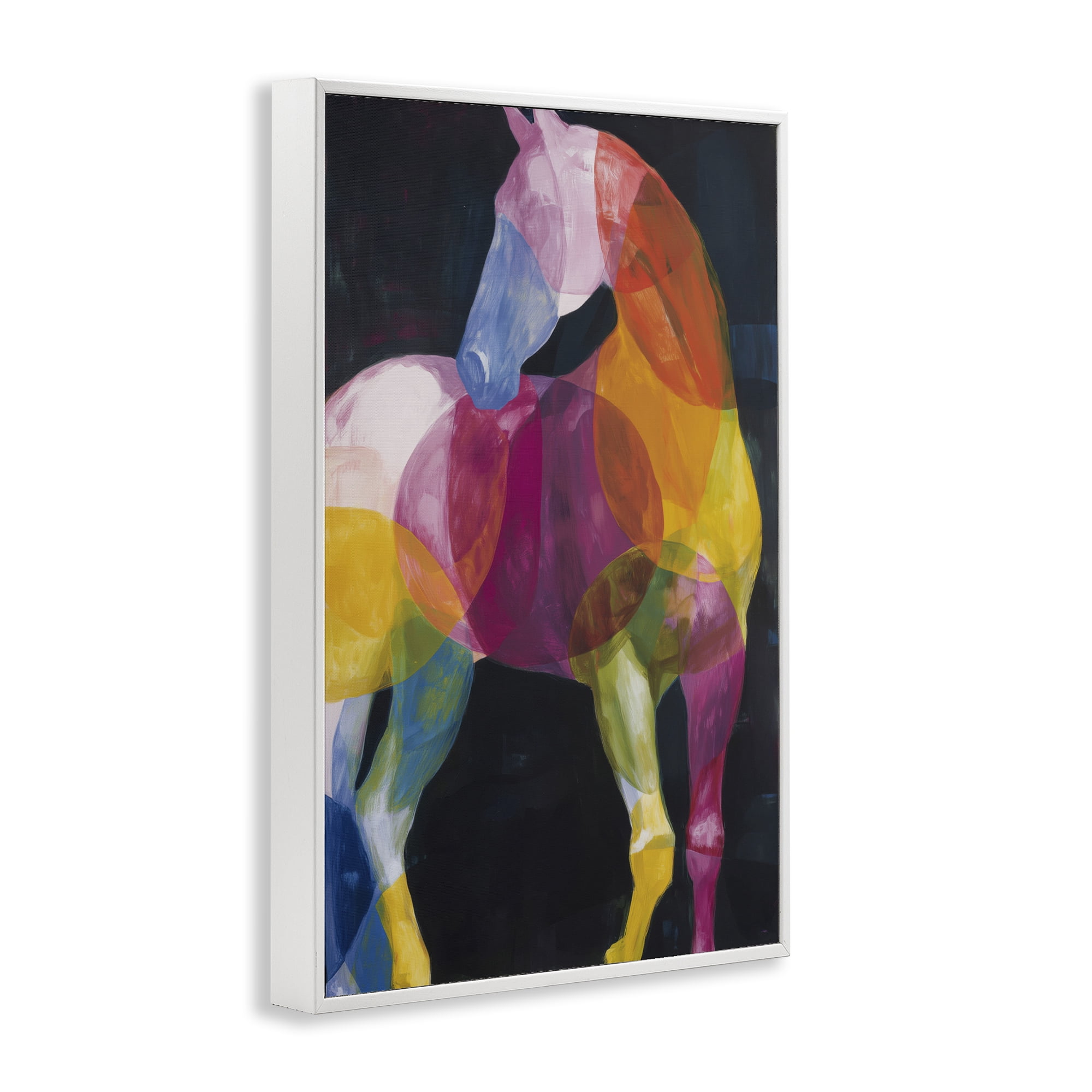 Stupell Industries Prism Horse Abstraction White Framed Giclee Art, design by Chromatic Storm Studio