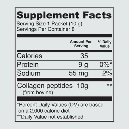 Vital Proteins Collagen Peptides Powder Stick Packs for Joints, Hair, Skin and Nails, Unflavored, 8 Count