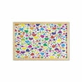 thumbnail image 1 of Love Wall Art with Frame, Hearts Rainbow Vibrant Colors Love Honeymoon Theme Joyful Fun Cheering Art Print, Printed Fabric Poster for Bathroom Living Room, 35" x 23", Multicolor, by Ambesonne, 1 of 2