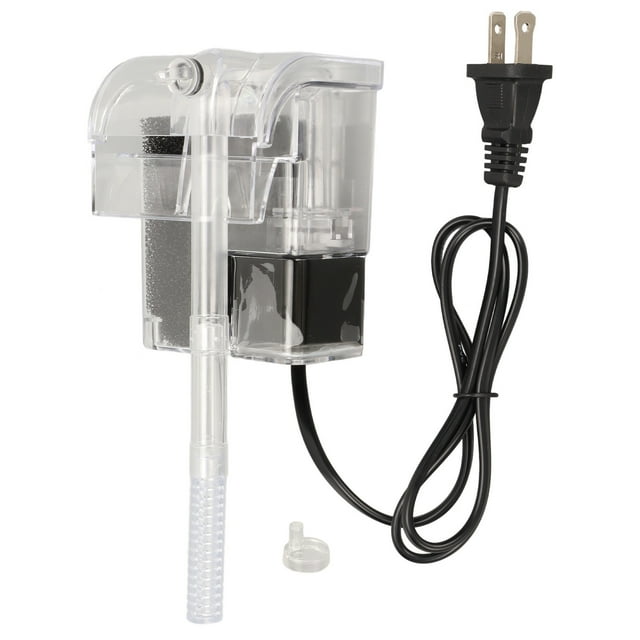Filtro colgante para acuario, cascada silenciosa profesional, filtro colgante externo para tanque de peces pequeño para tanque de tortuga, tanque de peces, enchufe estadounidense de 110V