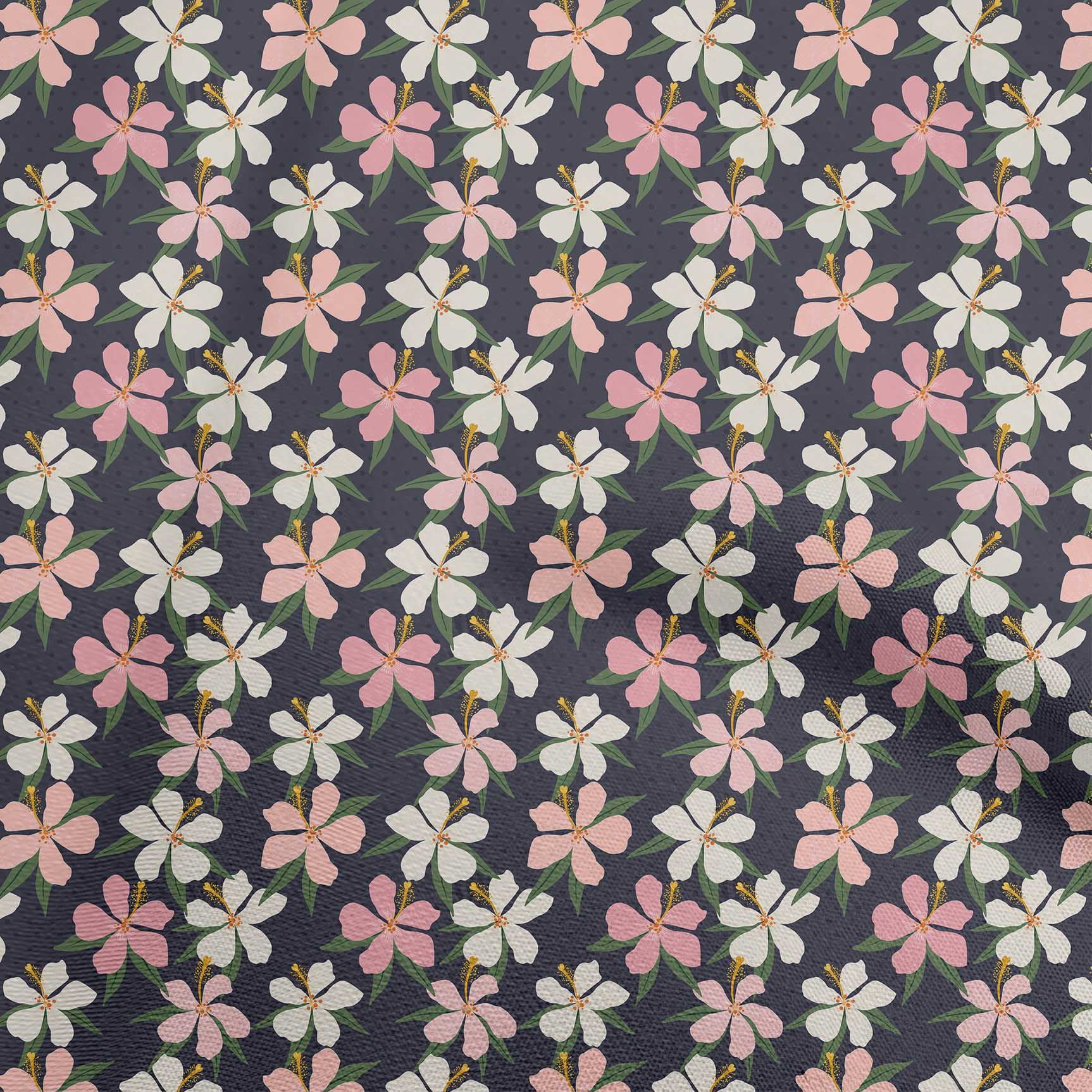 Floral Damask Purple 42 inch Cotton Poplin Pre Order