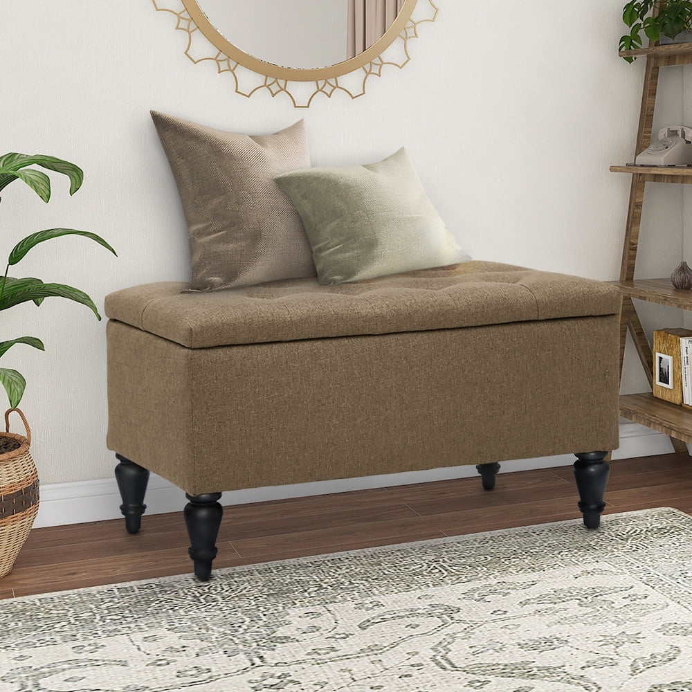 Abble 29" Fabric Upholstered Tufted Storage Bench