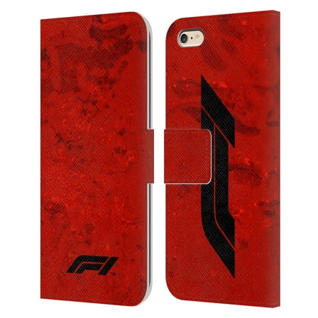 Head Case Designs Officially Licensed Formula 1 F1 Graphics Red Leather Book Wallet Case Cover Compatible with Apple iPhone 6 Plus / iPhone 6s Plus