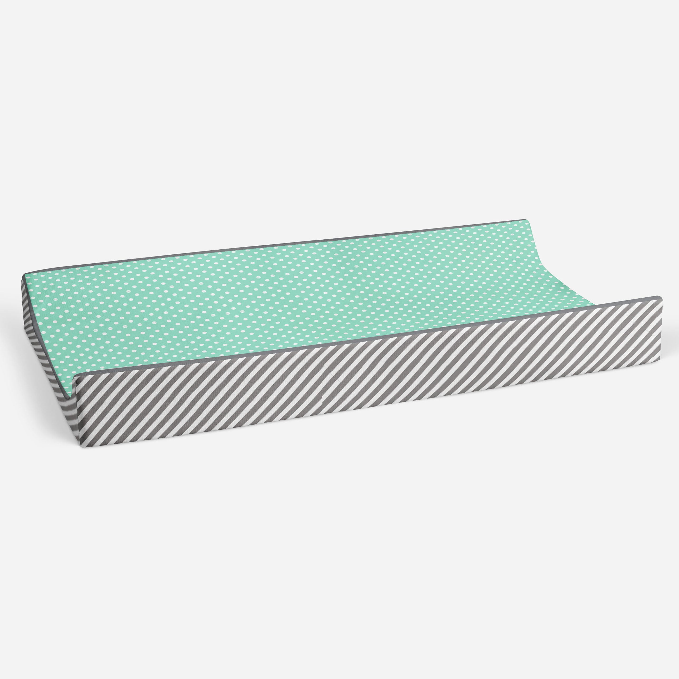 Bacati - Love Aztec Grey/Mint Neutral Quilted Changing Pad Cover