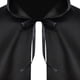 thumbnail image 4 of Capa de Halloween, capa de cosplay, capa corta, disfraz, capa con capucha, poncho, medieval Negro, 4 of 9