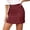 Red, variant on QHFBli Women's Side Slit High Waisted Mini Skirt Stretchy Bodycon Skort 2026 Club Skirts with Underneath