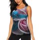 thumbnail image 1 of Fotbe Blue Lipped Pit Viper And Three Pink Roses Blusas Sin Mangas para Mujer – Estilo Casual, Corte Suelto, Slim-Fit, Cuello Redondo Deportivo, Tops de Verano para Gimnasio y Yoga-XX-Large, 1 of 7