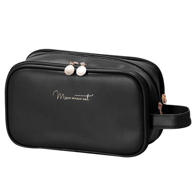 Bolsa de cosméticos de viaje, bolsa organizadora de maquillaje, bolsa de aseo para almacenamiento con espacio dividido ajustable