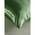 thumbnail image 5 of Move Over Grass Green Satin Pillowcases Queen, Silk like Satin Pillow Cover Set of 2, Silky Microfiber Solid Pattern, 2 Pack, 5 of 7