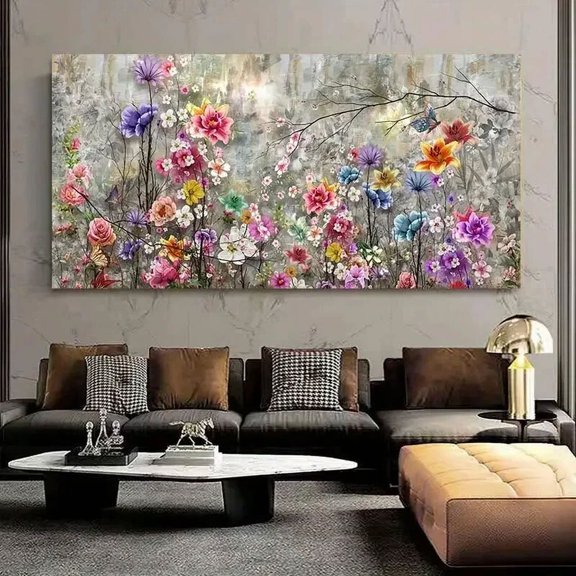 Kna Prints - Abstract Color Flower Painting Home Decor Prints Poster Wall Mural For Home Decor, Living Room, Bedroom, Office, UNFRAMED-8x12