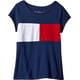 thumbnail image 1 of Camiseta Tommy Hilfiger con el logotipo de la bandera para niñas, algodón 4053, azul 6Y, 1 of 2