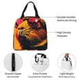 thumbnail image 3 of KLL Watercolor Glasses Guinea Pig Print Insulated Lunch Bag Women, Reusable Cute Tote Lunch Box for Adult & Men, Leakproof Cooler Lunch Bags for Work Office Travel Picnic, 3 of 5