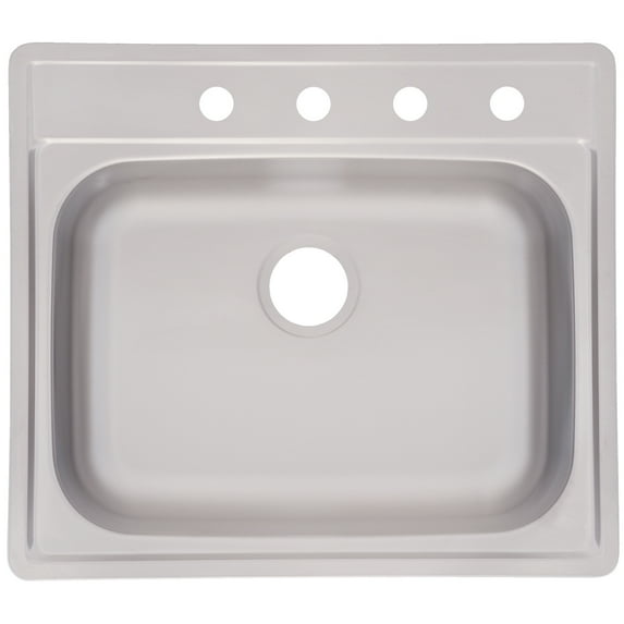 Fhp Fss804n 8" Stainless Steel Single Bowl Topmount Sink