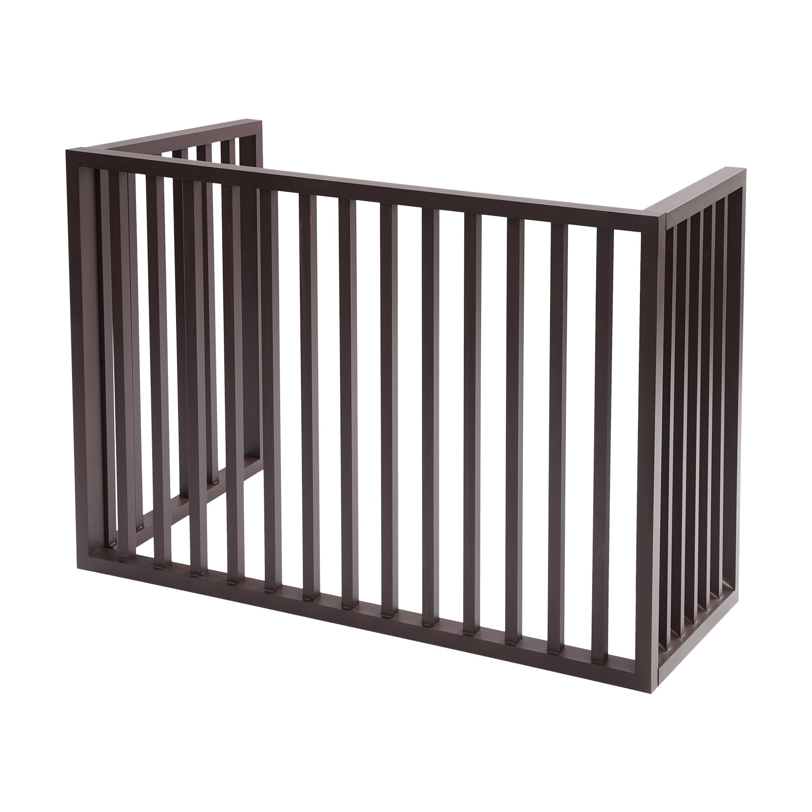 ToppiJoy 1.5P 3 Panels Air Conditioner Fence, Drill-Type Louvered Grille AC Unit Fence Outdoor, for Outdoor Trash Can, Pool Equipment Enclosure Panels Coffee Color