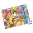 thumbnail image 4 of 300-Piece Blue Board Adult Jigsaw Puzzle, Posies and Pals, 4 of 5