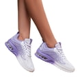 thumbnail image 4 of KANG Fashion Women's Two-Tone Lace-Up Sneakers, Breathable Mesh Running Shoes, Lightweight and Comfortable Casual Walking Trainers for Outdoor Sports Purple 36, 4 of 9
