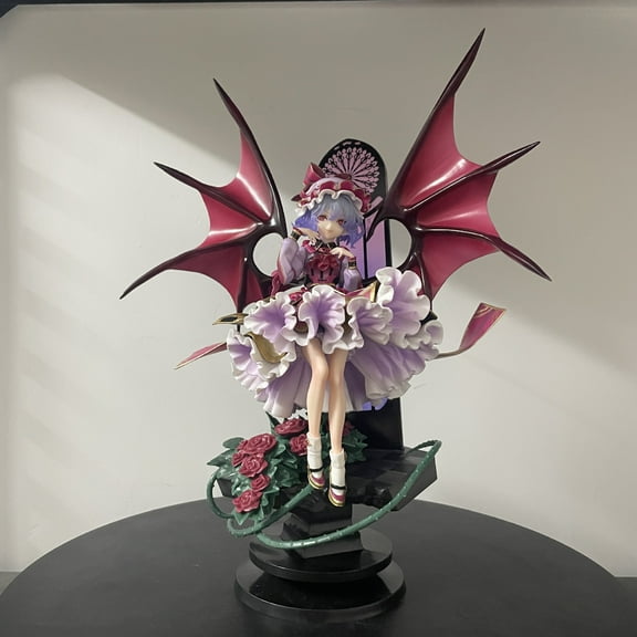 New Touhou Project Remilia Scarlet (Sitting Ver) Character Anime Model Statue Action Figures Desktop Ornament Popular Decorations Fan Souvenirs Creative Gift Collectable