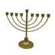 thumbnail image 4 of Candelabro judío con adornos, base ancha y resistente, decoración para Hanukkah, menorá 9 sucursal, 4 of 9