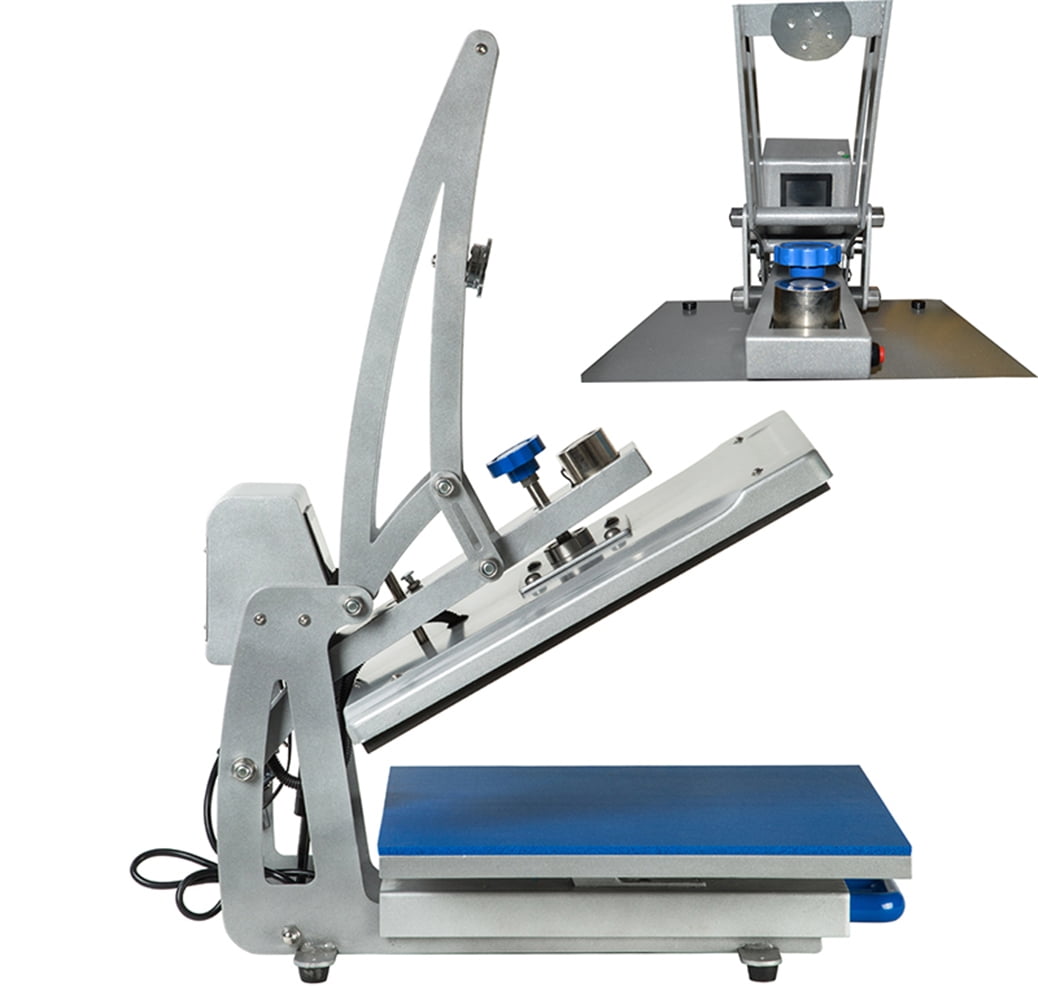 EQCOTWEA Drawer Design Semi-Automatic Electric Heat Press Machine Sublimation Transfe Machine with Silicone Pad